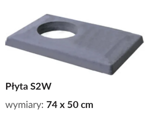 S2W betongtäckande platta 74x50 cm, HOCH Nedsatt pris