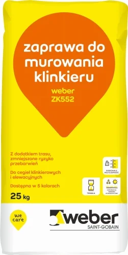 Snabb leverans Weber ZK552 Z18 klinkerbruk, gr? 25 kg
