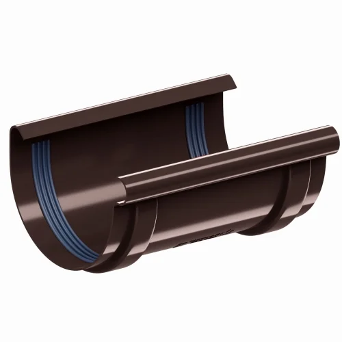 Krop PVC Łącznik rynny 100 RAL 8019 (brąz) Extra rabatt