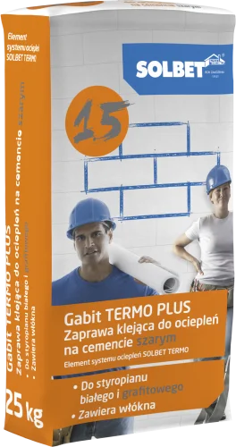 Extra rabatt Solbet Gabit Termo Plus självhäftande bruk för värmeisolering p? gr? cement 1,5, 25 kg