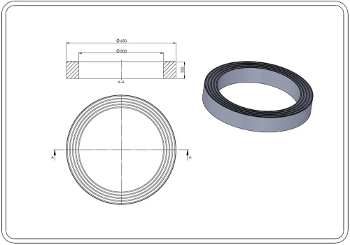 Plast distansring 500/650/100 mm T1 för brunn Nedsatt pris